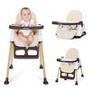 Babimoni 3 In 1 High Chairs For Babies And Toddlers, Convertible High Chair, High Chair With Foot Rest And Double Tray, Easy To
