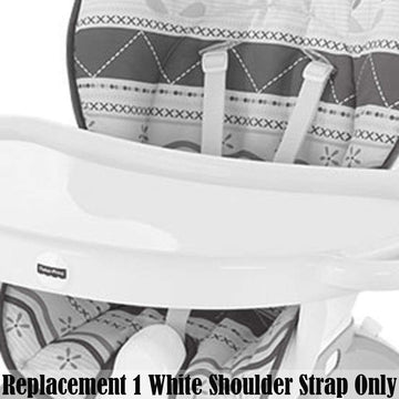 Replacement Part For High Chair - Fisher-Price Space Saver High Chair Sunny Flower Bgb27 ~ Replacement 1 White Shoulder Strap