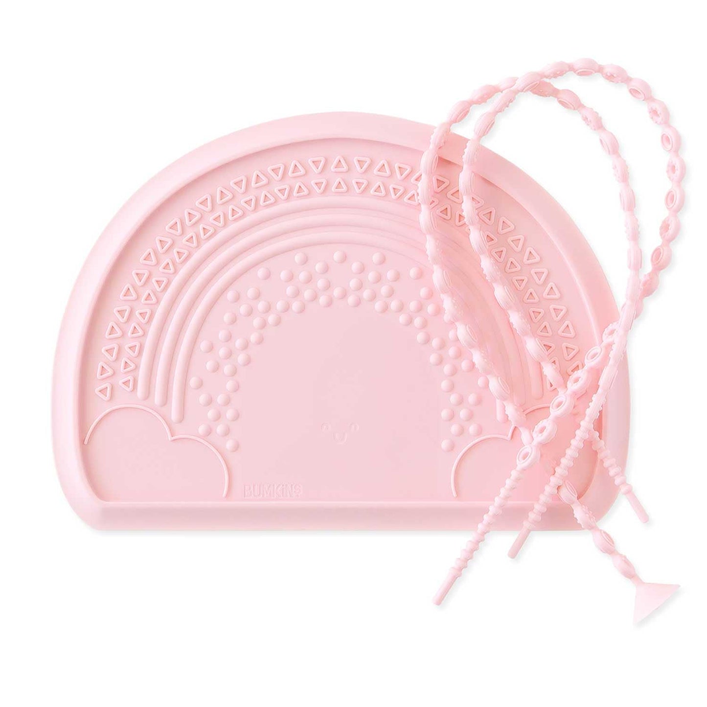 Bumkins - Silicone Sensory Placemat - For Boys & Girls, Babies & Toddlers - Silicone Tether Strap - Lightweight & Non-Slip - Suc