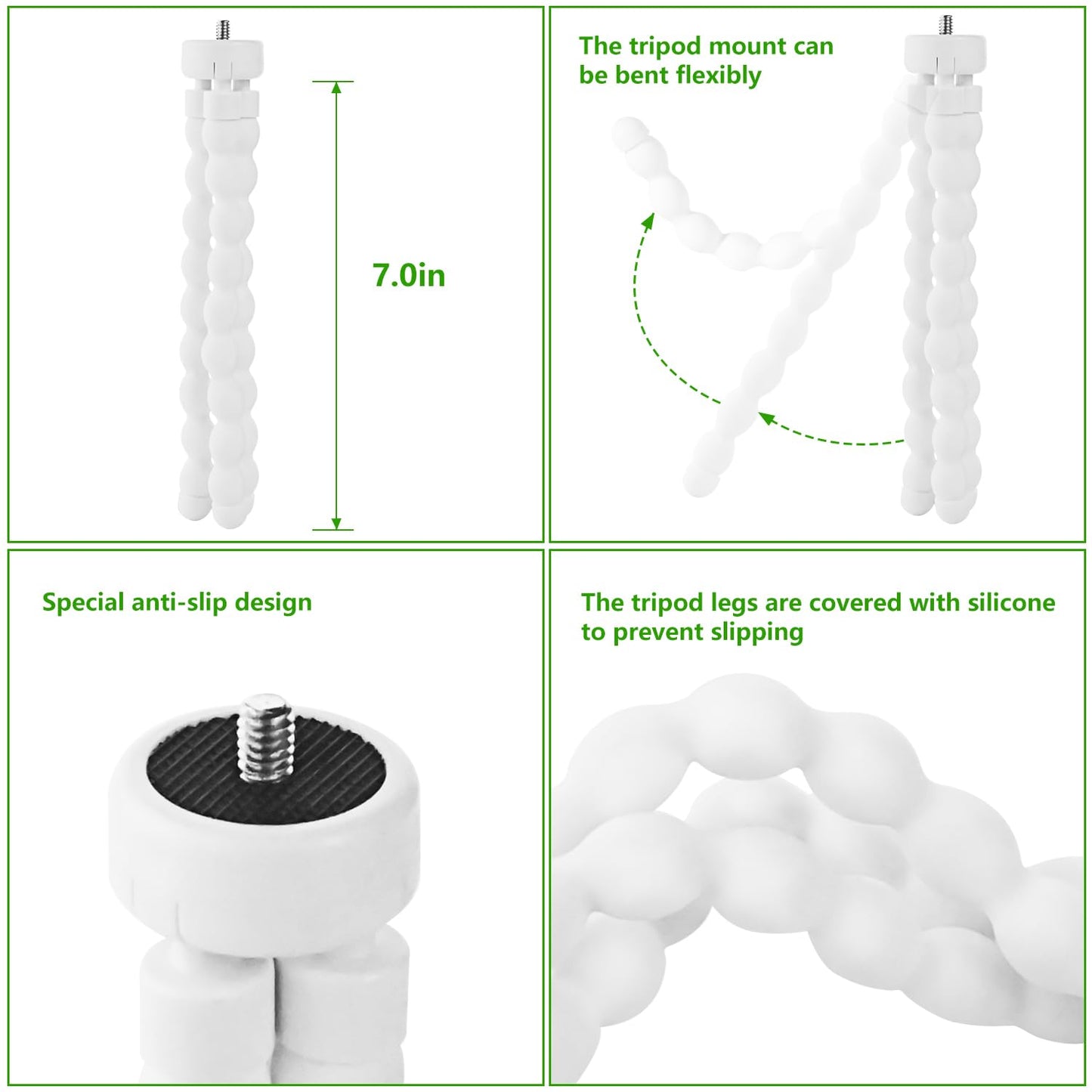 Flexible Baby Monitor Mount Compatible With Nanit Pro Smart Baby Monitor & Flex Stand Baby Monitor, Tripod Baby Camera Mount, Pe