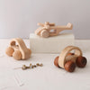 Wooden Baby Car and Airplane Toys,Wood Push Car for Toddler Montessori Baby Grip Toy Car,Gifts for Boys and Girls,Push and Pull