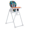 Fisher-Price Tiny Bites High Chair, 7 Height Positions, Easy Fold, Portable, Plastic, Rainbow Sherbert, 6-36 Months