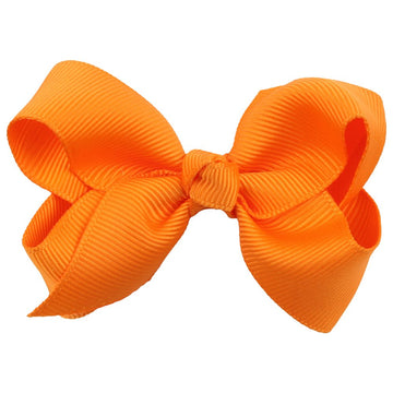 Zoonai 3 Inch Baby Girl Hair Bows Boutique Hair Clip Teens Toddlers Hairpin Headwear - Set Of 2 (Orange)