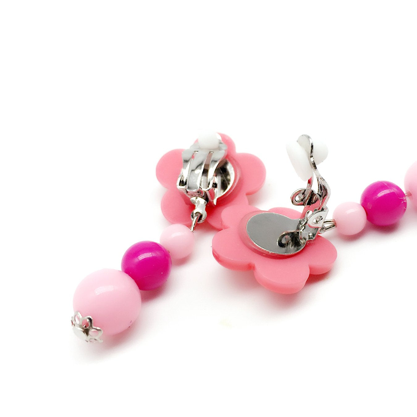 Elesa Miracle Little Girl Bag Beauty Set Plush Handbag + Flower-Shaped Clip-On Earrings + Necklace And Bracelet Set (Blue)