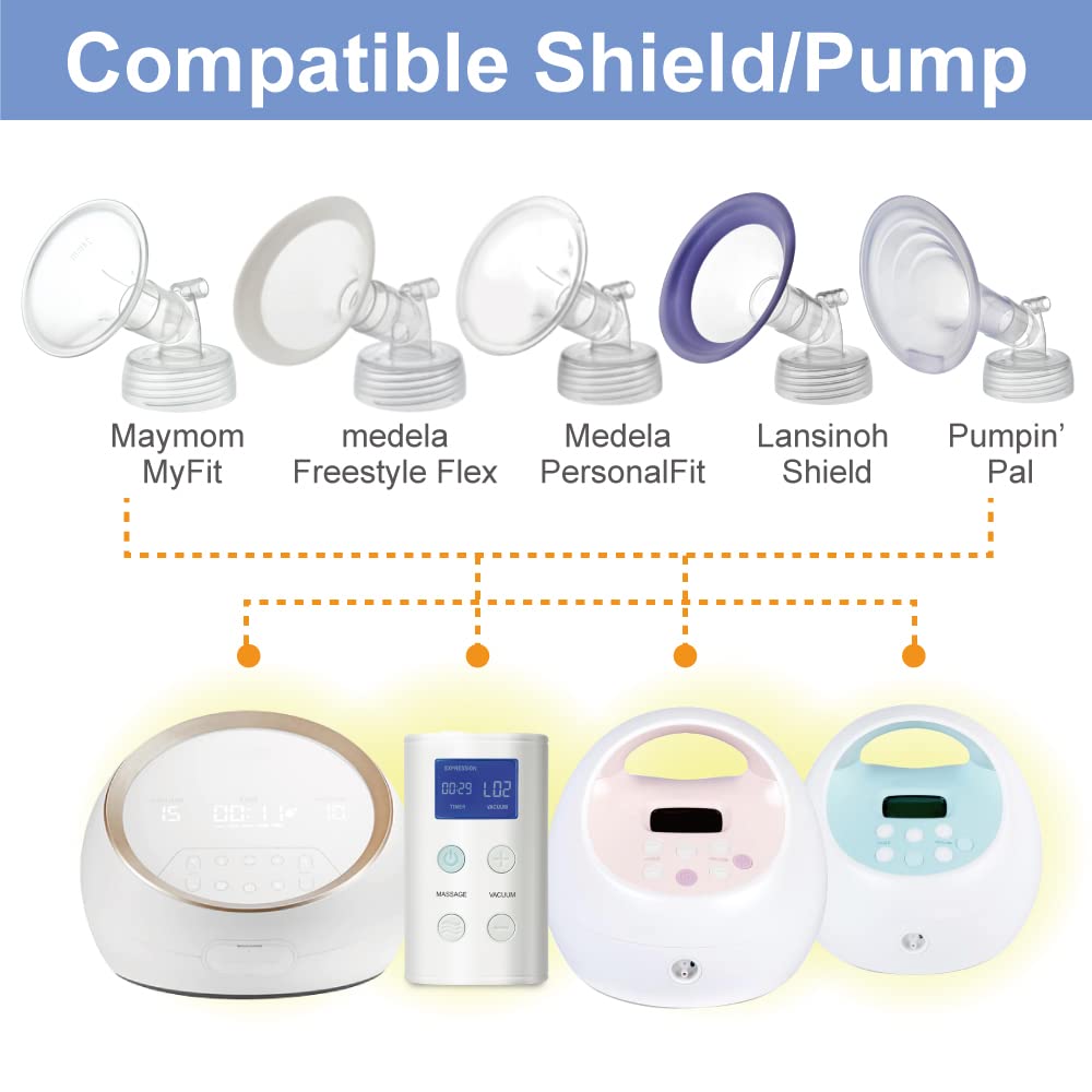 Maymom Myfit Flange Set 21Mm Shield Widemouth Connector Duckbill Compatible W Spectra S2 Spectra S1 Pump Not Original Spectra S2