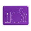 Chamos Silicone Placemats For Toddlers And Kids - Montessori Placemat - Non-Slip - Single (Purple)