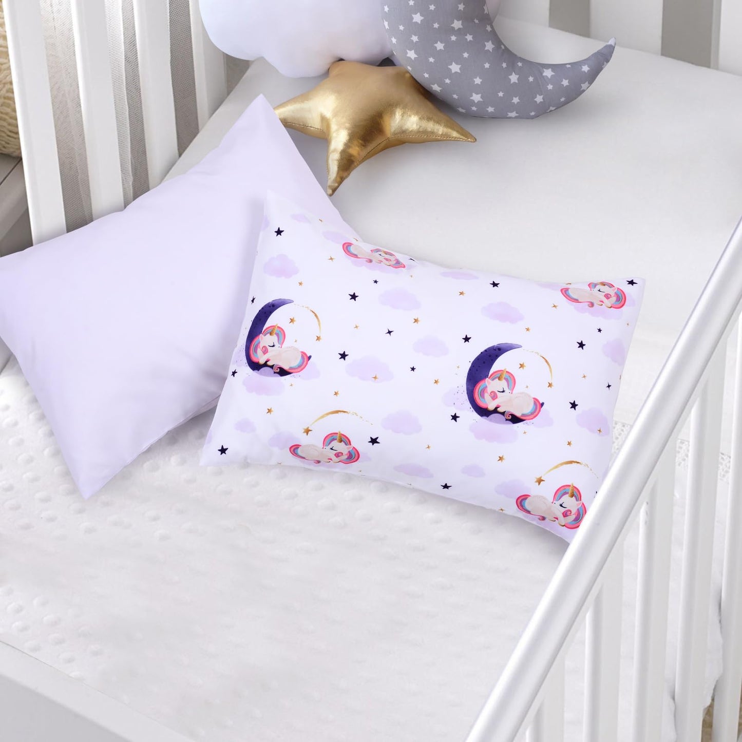Uomny Toddler Pillowcases For Girls 13X18 12X16 14X19 Unicorns Baby Pillow Case 2 Pack Small Pillow Covers For Travel Pillow Blu