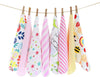 CuteOn 8 Pack Super Soft Baby Washcloth for Newborn Boys & Girls Pink Rainbow