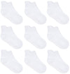 Zaples Baby Non Slip Grip Ankle Socks With Non Skid Soles For Infants Toddlers Kids Boys Girls, White, 12-36 Months
