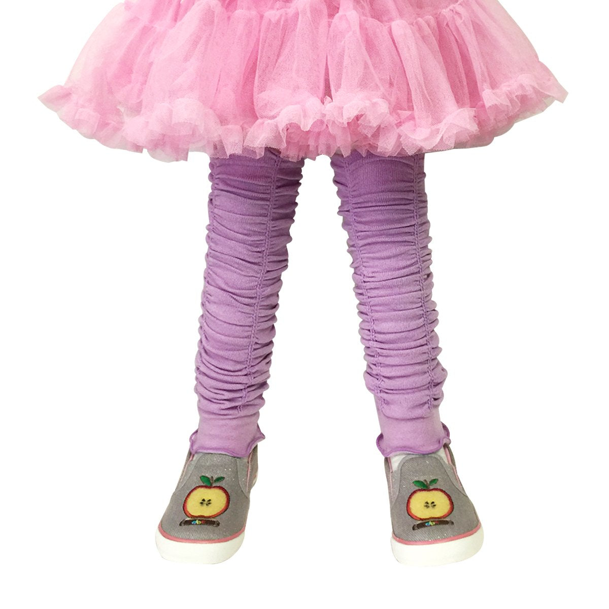 Bowbear Little Girls Gathered Ruffles Leg Warmers, Fuschia