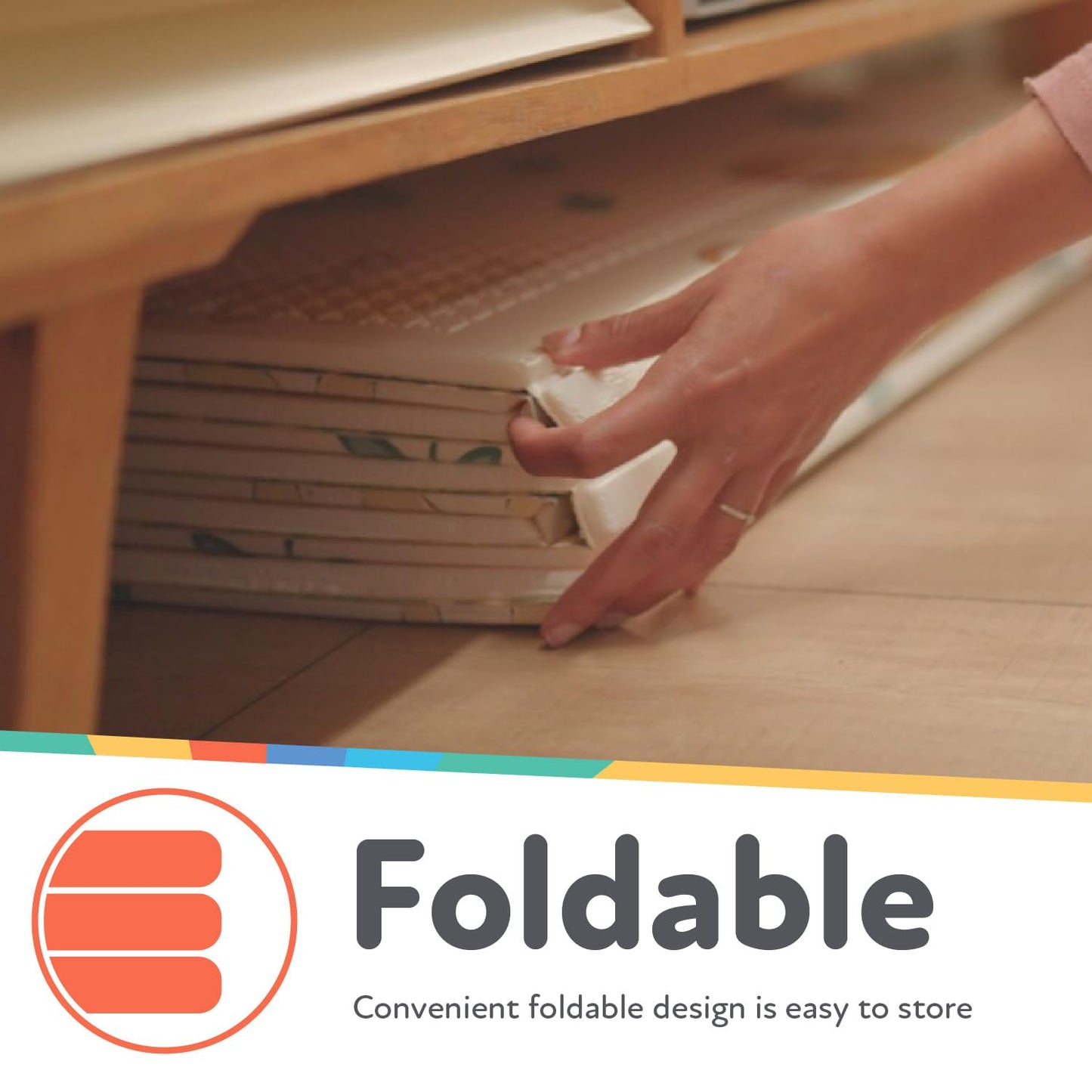 Nuby Reversible Baby Floor Mat - Foldable And Lightweight Baby Play Mat For Floor - Easy Storage And Travel - Stars And Sky