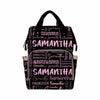 Personalized Name Bag, Custom Diaper Bag With Text Customized Fashion Multipurpose Daycare Bag Mummy Nursing Baby Bags Shoulder