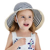 Connectyle Little Girls Upf 50+ Sun Protection Hats For Summer Beach Sun Cap With Bow M Navy Blue