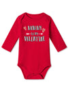 Besserbay Valentine'S Day Baby Long Sleeve Heart Bodysuit Infant Mommy Is My Valentine Envelope Neck Red Onesie 3-6 Months