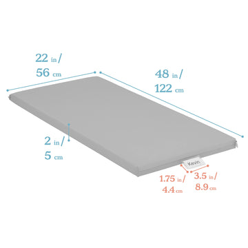 Ecr4Kids Softzone Rainbow Rest Mat, 2In, Sleeping Pad, Contemporary, 5-Piece