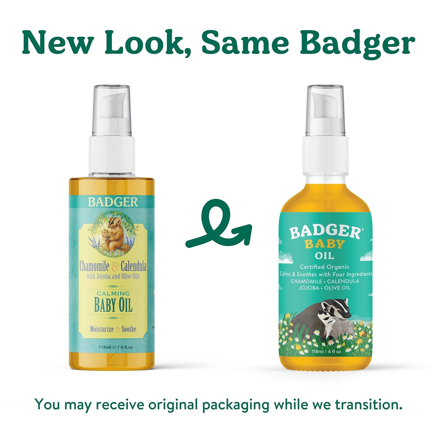 Badger Baby Oil With Chamomile Calendula, All Organic Ingredients, Soften Moisturize With Organic Baby Oil For Dry Skin Or Cradl