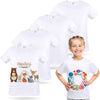 5 Pieces Toddler Blank Sublimation T-Shirt Modal Crew Neck Short Sleeve T-Shirt For Kids Baby Children Youth Tye Dying (3T) Whit