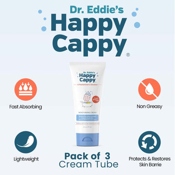 Happy Cappy Dr. Eddie'S Moisturizing Cream - Baby Eczema Cream, Eczema Lotion For Kids, Pediatrician-Formulated, Gentle, Paraben