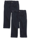 The Children'S Place Baby Boys' And Toddler Stretch Chino Pants, New Navy 2-Pack, 18-24 Months