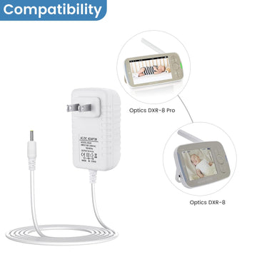 Charger For Infant Optics Dxr-8 / Dxr8 Pro Monitor Unit, Dc 5V Round-Pin Power Adapter