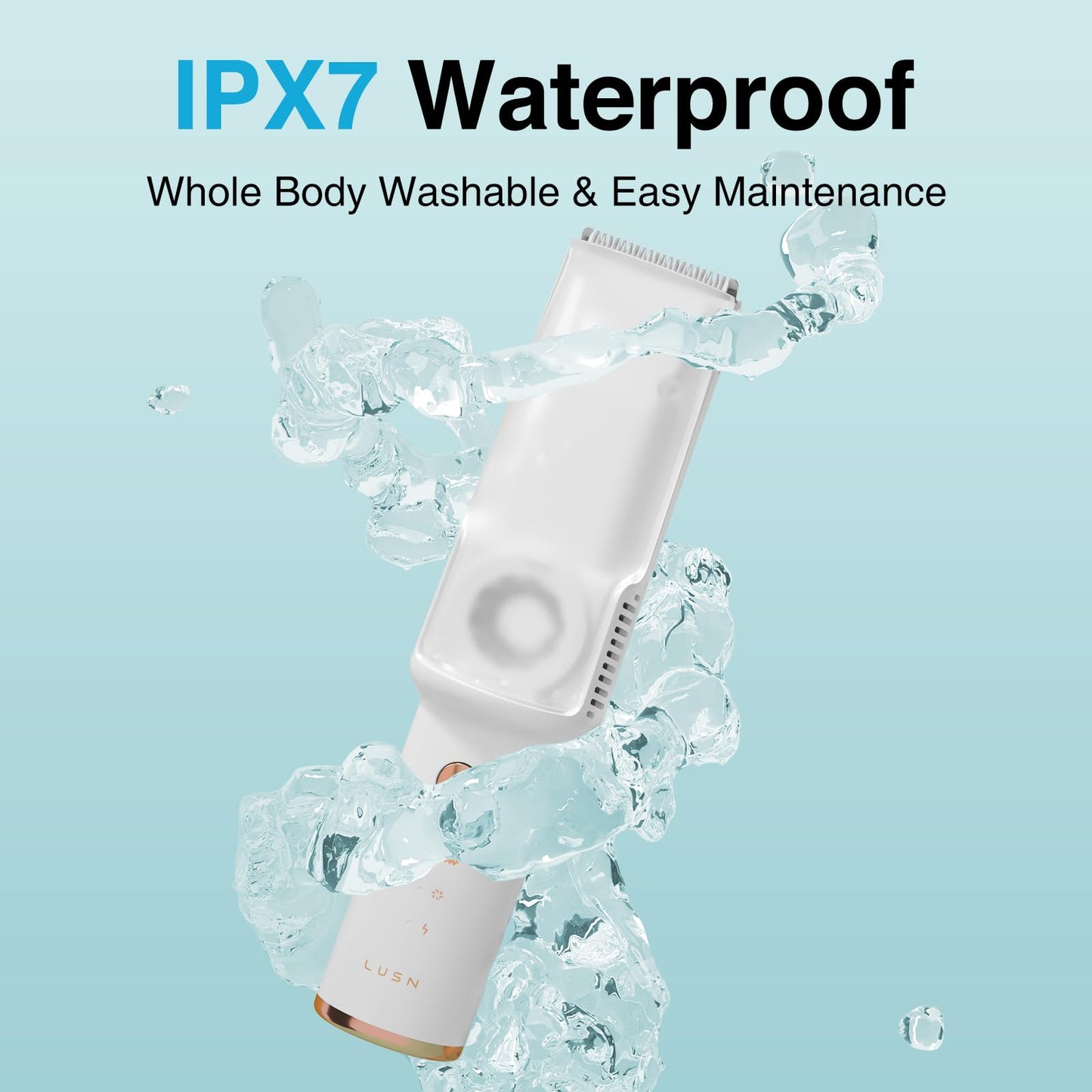 Lusn Baby Hair Clipper With Vacuum, Kids Hair Clippers Kit With 3 Guide Combs & 18 Piece, Ipx7 Waterproof, Vacuum & Cordless Use