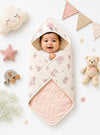 Newborn Baby Hooded Blanket (Cream White)