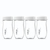 Gulicola Glass Baby Breastmilk Storage Bottles 8 Oz, Wide Neck Breastmilk Collection Bottles, 4 Pack - White