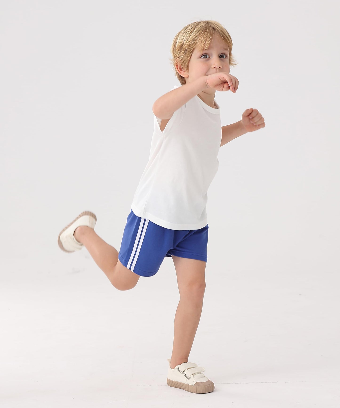 Gfqlong Toddler Boys Girls 5 Pack Cotton Running Athletic Shorts,Kids Summer Casual Fashion Soccer Shorts,Grey+Navy+Black+Blue+R