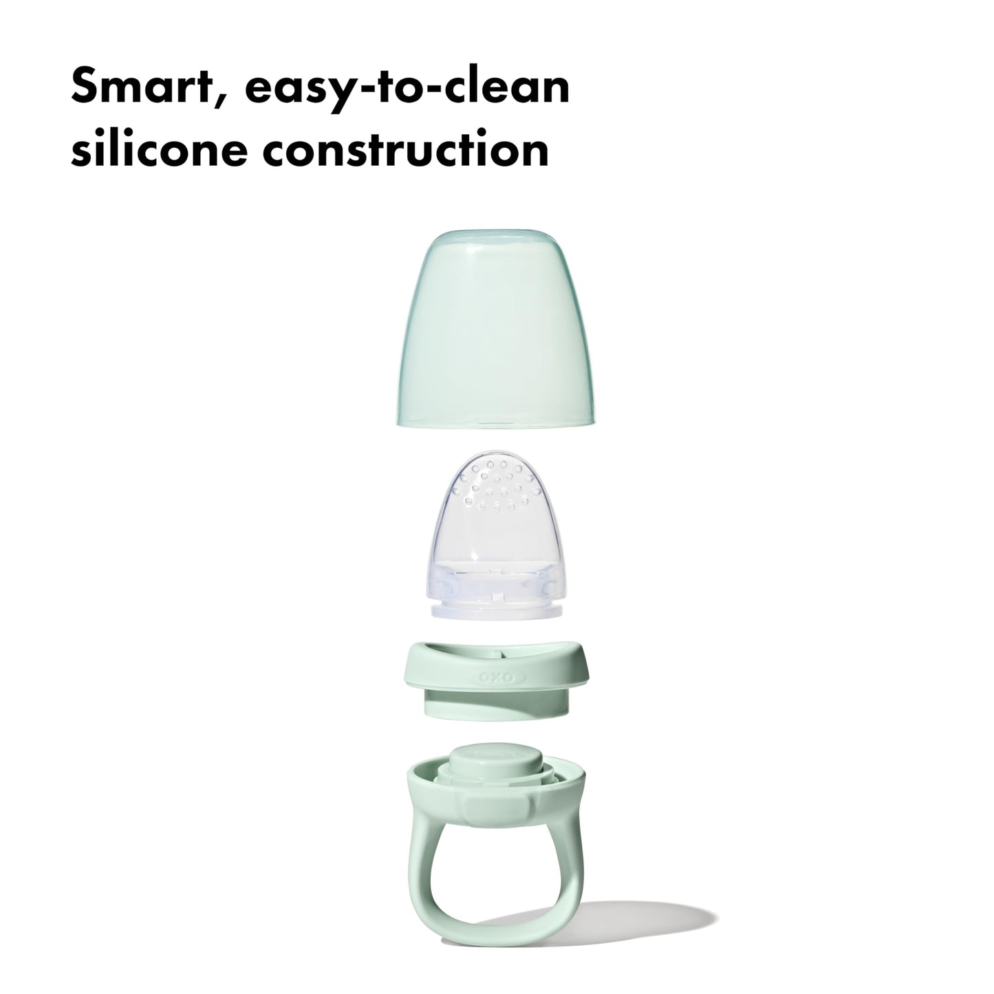 Oxo Tot Silicone Self-Feeder 2 Pack - Opal And Blossom