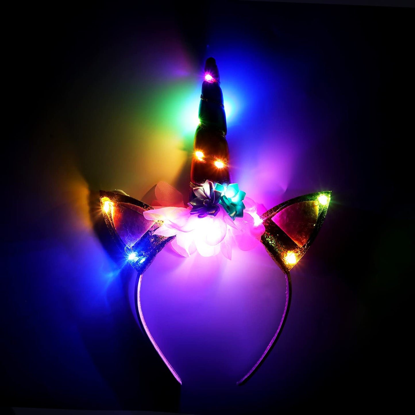 Skcaiht Unicorn Costumes For Girls Led Light Up Unicorn Princess Tutu Dress For Halloween Birthday Party Gifts (7-8 Years)