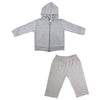 Heather Grey Interlock Sweat Pants And Hoodie Set - Neutral - Heather Grey - 419Gs