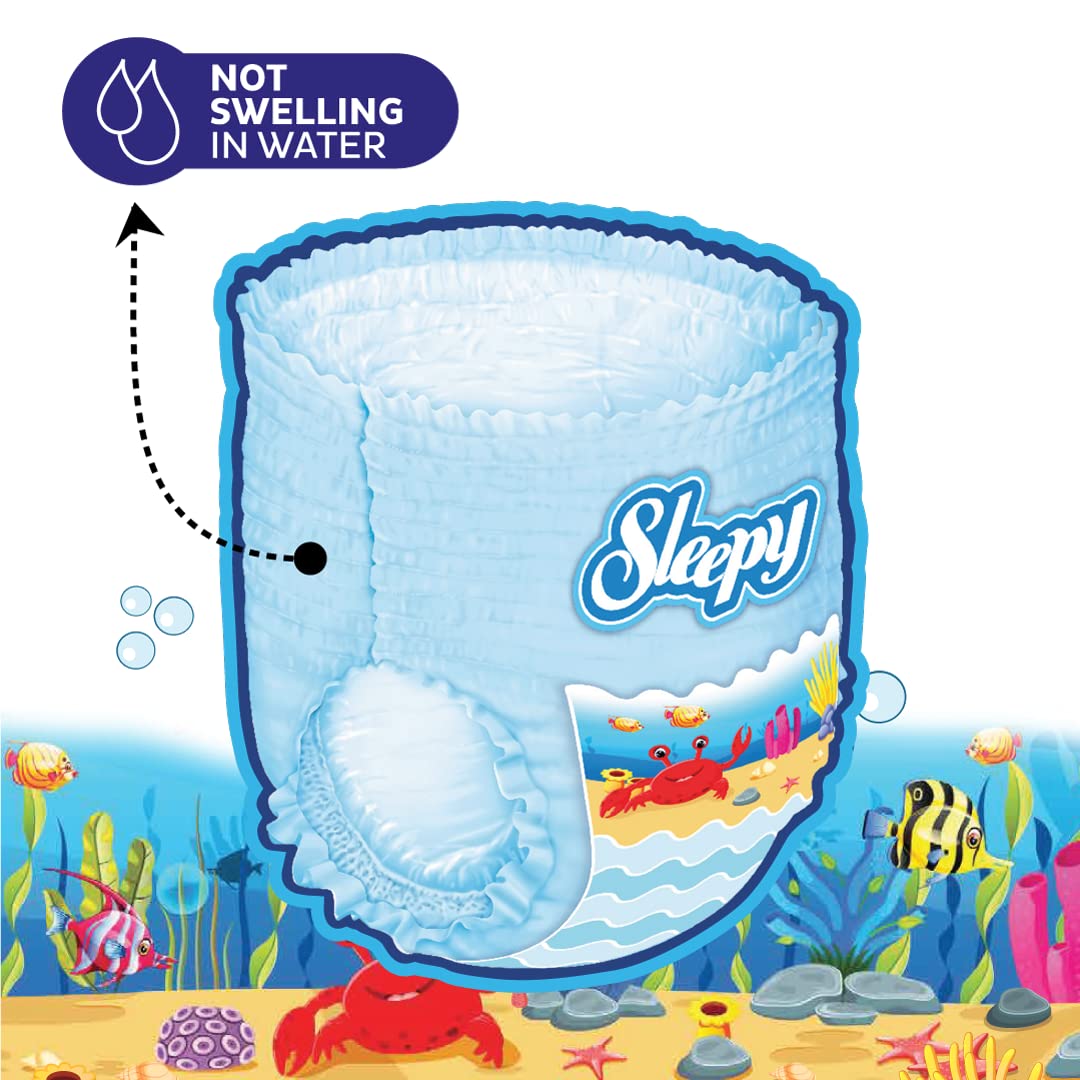 Swim Diapers, Swim Pants For Little Swimmers Size 4-5(15-40 Lbs, Count- 17 Pcs), Disposable Diaper For Splashers