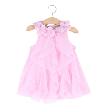 Wzsygdtc 0-24 Months Baby Party Dress Infant Girls One-Piece Romper Jumpsuit (Pink, 9-12 Months)