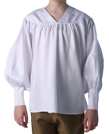 Making Believe Boys Deluxe Renaissance Shirt (Medium 8/10, White)