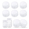Bulgilia (8 Pcs) Travel Bottle Caps Compatible With Avent Baby Bottles, Bottle Lids Replacement & Storage, White