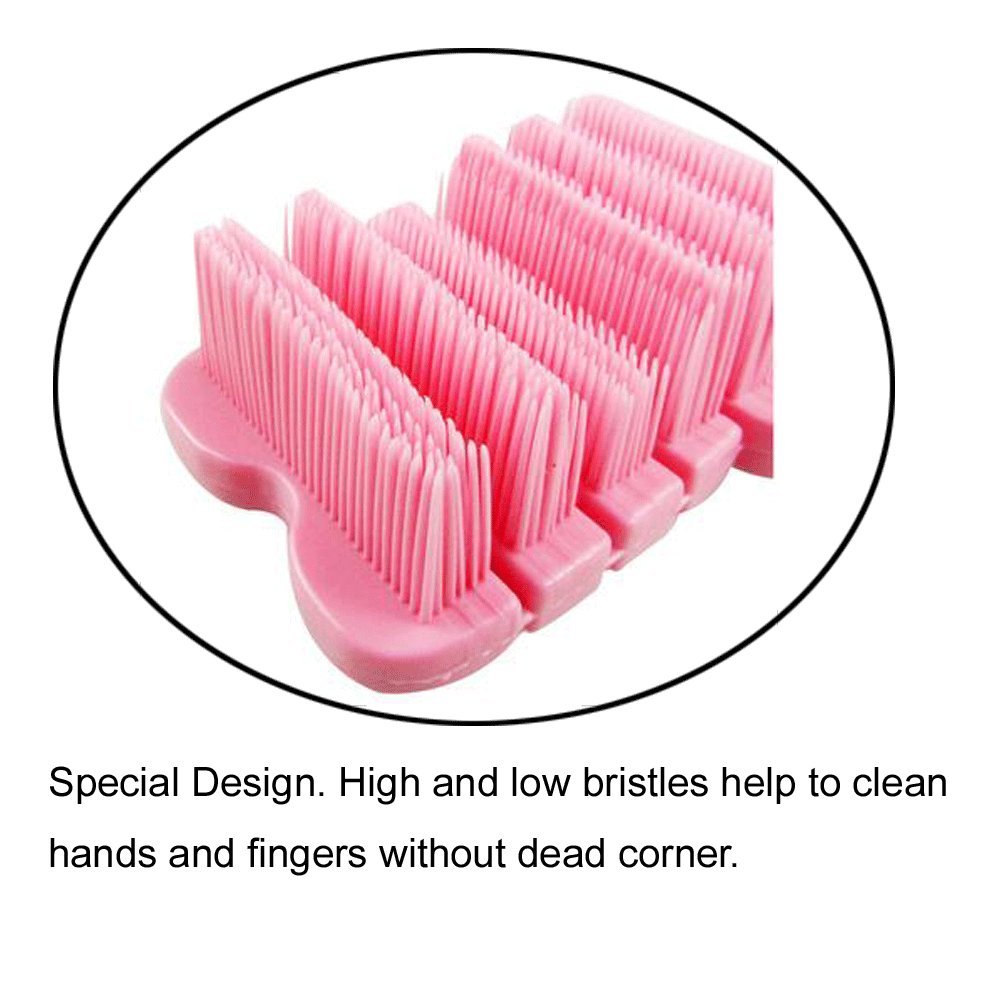 Jinch Nail Scrubber Brush Kids, Finger Nails Scrub Scrubbing Cleaning Brushes With Soft Bristle For Baby Children, Cute Animal S