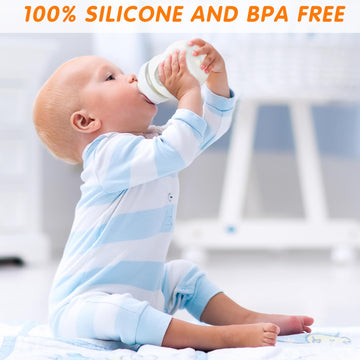 Silicone Sleeves For Avent Glass Natural Baby Bottle,4 Pack Bottles Shatter Proof Bottle Covers,Anti Flow Holder Compatible Baby