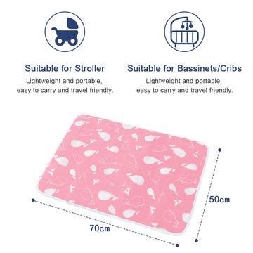 2 Pcs Baby Diaper Changing Pad, Maveek 19.7'' X 27.6'' Newborns Waterproof Diaper Pad Reusable Nappy Multi Function Washable Mat