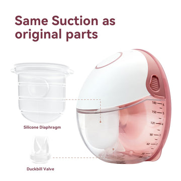 GOTOCUT Diaphragm & Duckbill Valve Set Compatible with Momcozy M6 Breast Pump, Includes 4 Duckbill Valves and 2 Diaphragms, Pump