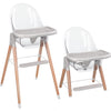 Children Of Design Classic Non-Reclinable 6 In 1 Wooden High Chair - Clear