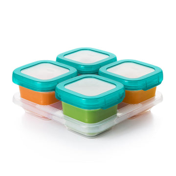 Oxo Tot Baby Blocks Food Storage Containers, Teal, 6 Oz