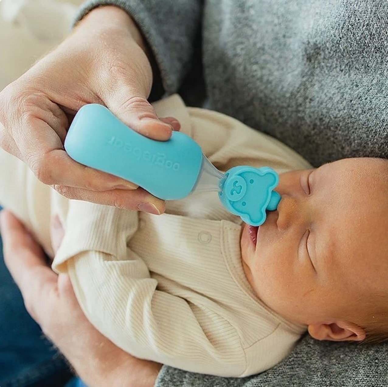 oogiebear: Baby Nasal Aspirator - Safe Booger & Earwax Remover for Newborns, Infants, Toddlers - Better Syringe, Airtight Suctio
