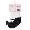 Baby & Toddler Girl Mary Jane Socks With Shoe-Look-Anti-Slip Soles-Cotton -1 Pair (Festive-Black, 0-12 Months)