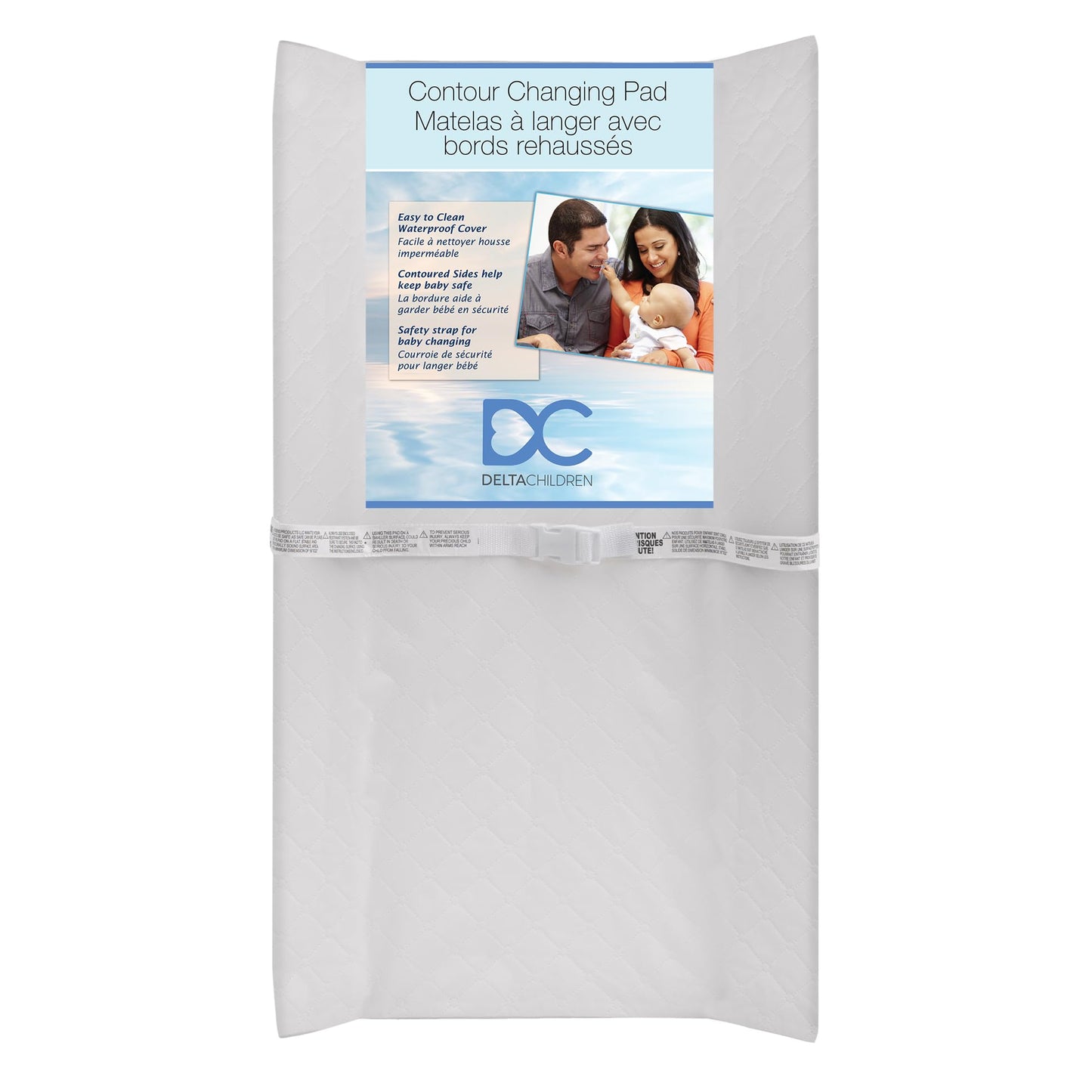 Delta Children Contoured Changing Pad, White