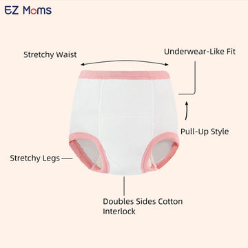 Ez Moms 8 Packs Potty Training Underwear Soft 100% Cotton Absorbent Toddler Training Underwear Girls 3T Kid Confident Underpants