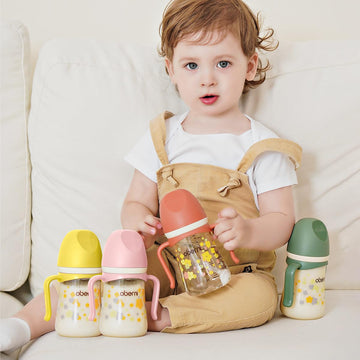 Oberni Ppsu No Spill Sippy Cups,Weighted Straw Toddler Water Bottle With Handle,Spill Proof Toddler Cup With 2 Nipple For Baby 6