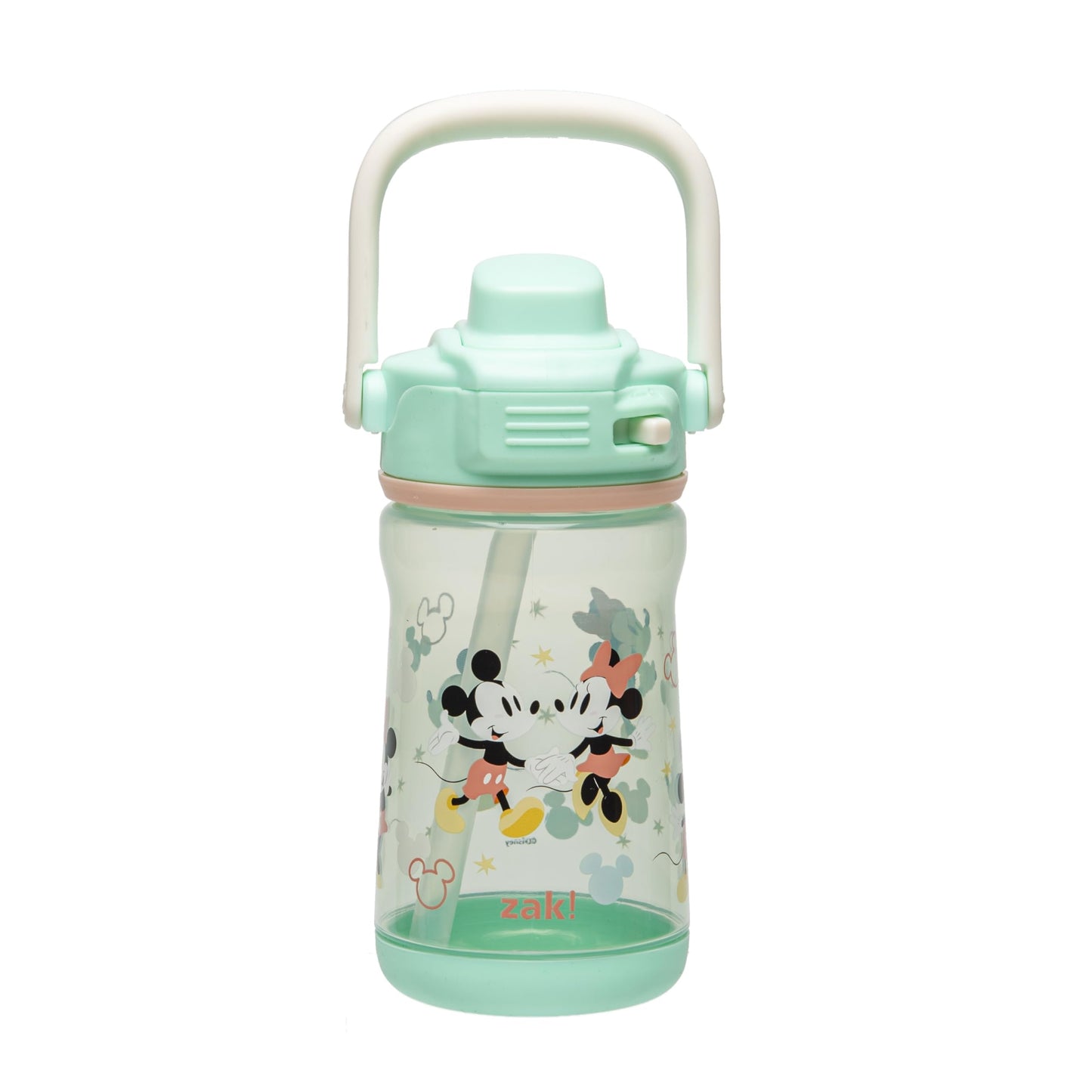 Zak Designs Disney Beacon Kid Water Bottle for Travel or At Home, 12oz Plastic is Durable and Leak-Proof with Liquid Lock Spout,