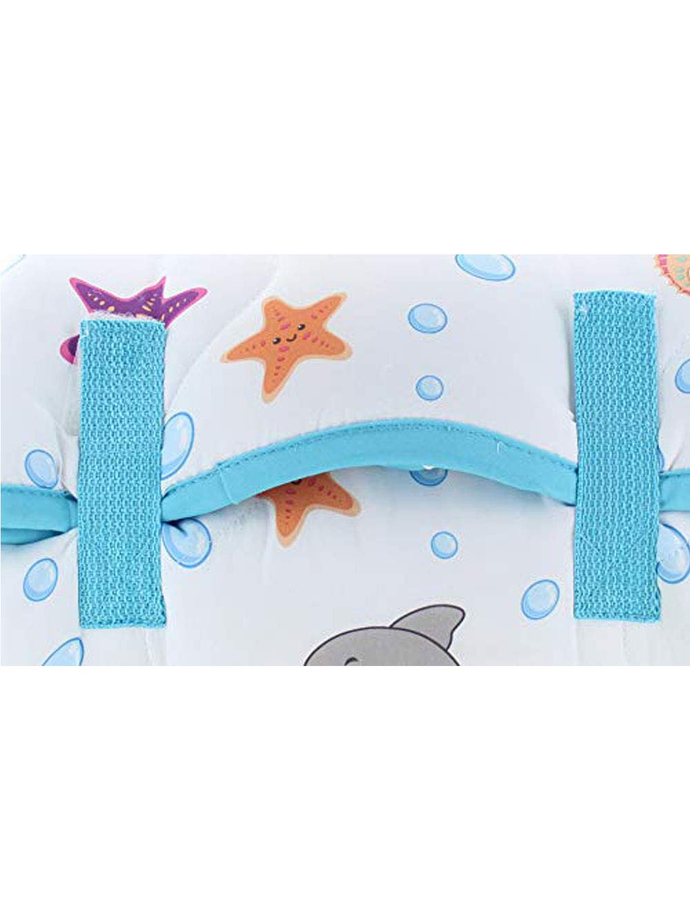 Everyday Kids Toddler Nap Mat With Removable Pillow -Underwater Mermaids- Carry Handle With Fastening Straps Closure, Rollup Des