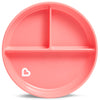 Munchkin Stay Put Suction Plate with Divider, BPA Free, Pink, Pack of 1