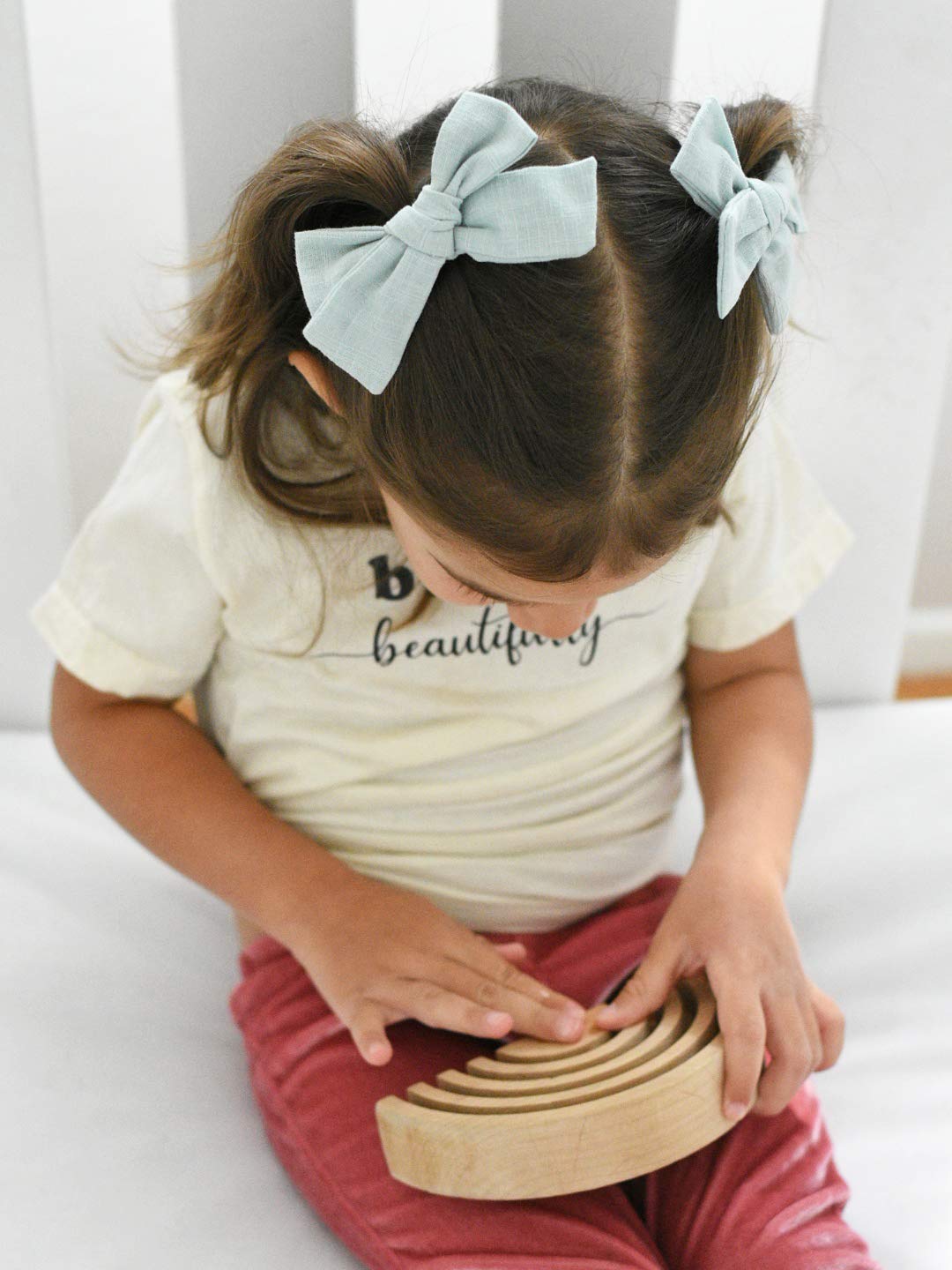 Baby Girl Hair Clips, 12 Pack Large Bows Barrettes Fully Lined Alligator Clip Hair Accessories For Little Girls Toddler Kids Chi